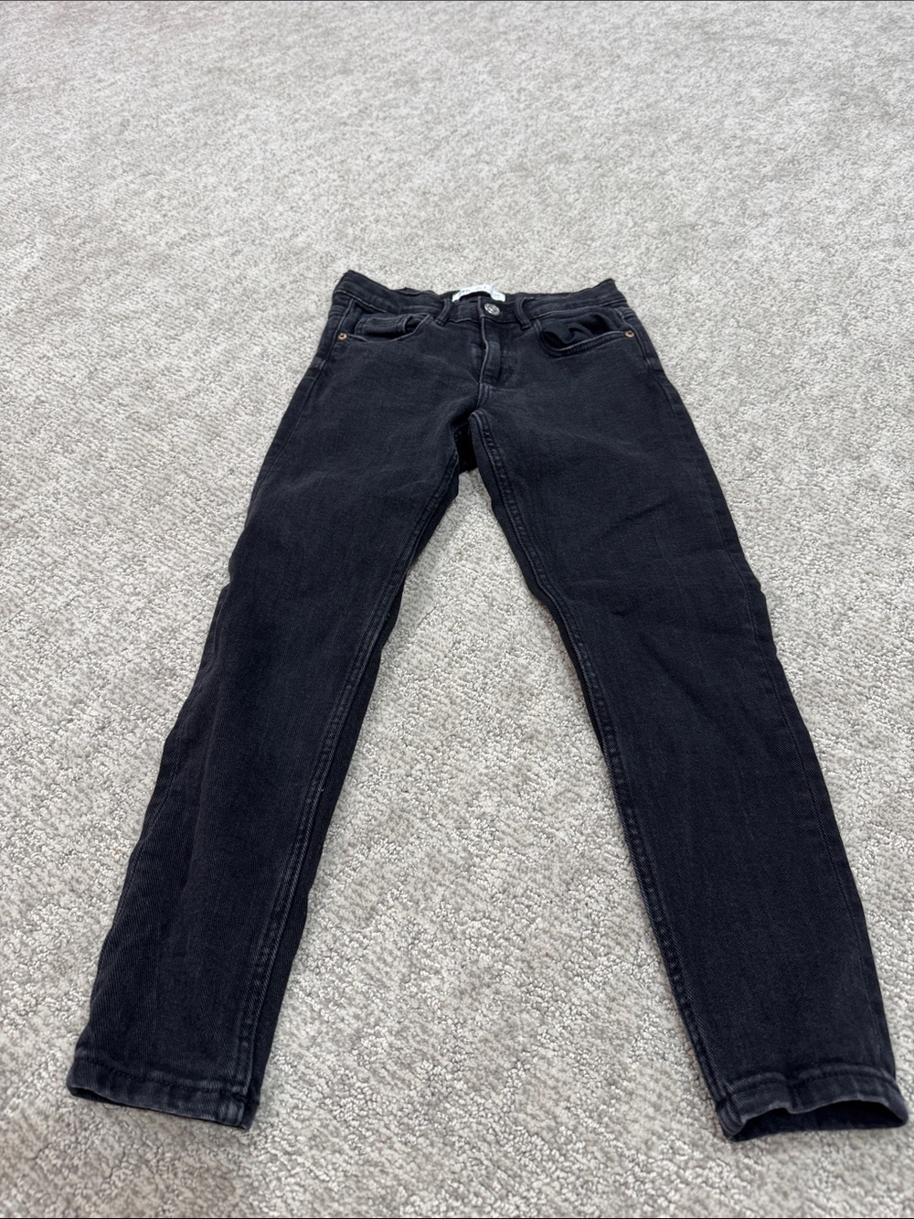 Zara Kids Black Straight-Leg Jeans